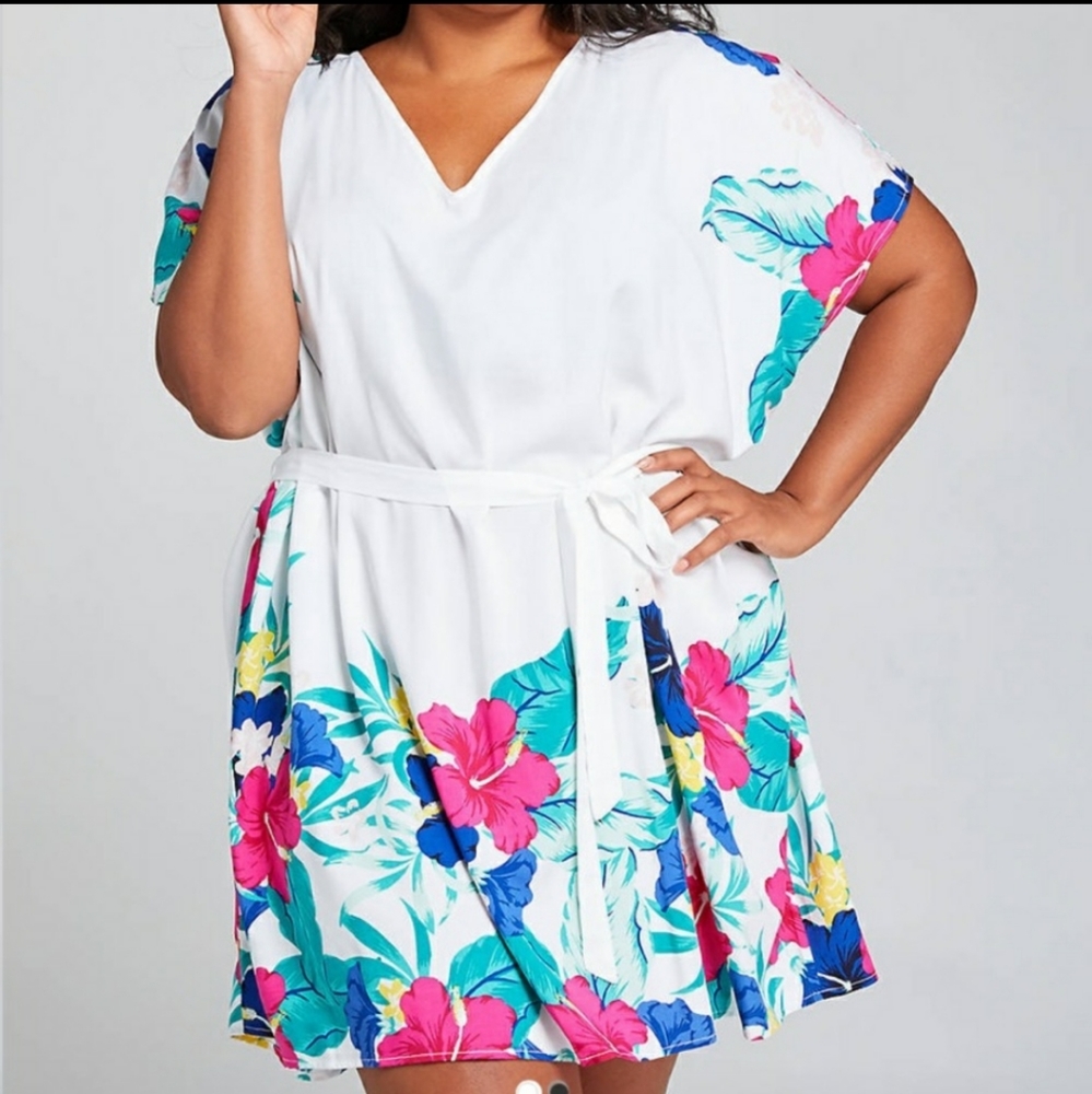 Cacique Floral Swim Cover-up size 14/16